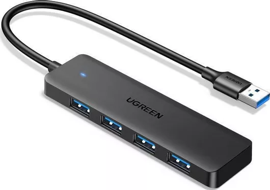 USB 3.0 Hub Ugreen 4 Θυρών με Σύνδεση USB-A & Θύρα Φόρτισης Γκρι