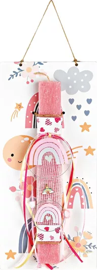 Πασχαλινή Λαμπάδα Adorex ΕΛ682-1550 Σετ Ουράνιο Τόξο με Πλάτη