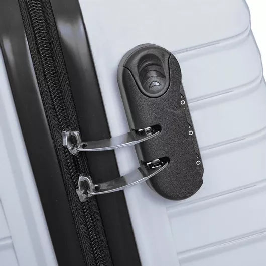 Βαλίτσες Ταξιδίου Amber Σκληρές με 4 Ρόδες Σετ 3τμχ Λευκό