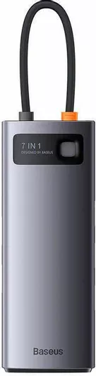 Docking Station Baseus Metal Gleam Series 7in1 USB-C με HDMI 4K PD Ethernet Γκρι