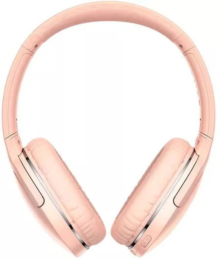 Baseus Encok D02 Pro Ασύρματα/Ενσύρματα On Ear Ακουστικά με 25 ώρες Λειτουργίας Ροζ NGTD010304