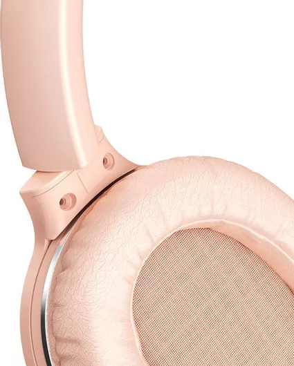 Baseus Encok D02 Pro Ασύρματα/Ενσύρματα On Ear Ακουστικά με 25 ώρες Λειτουργίας Ροζ NGTD010304
