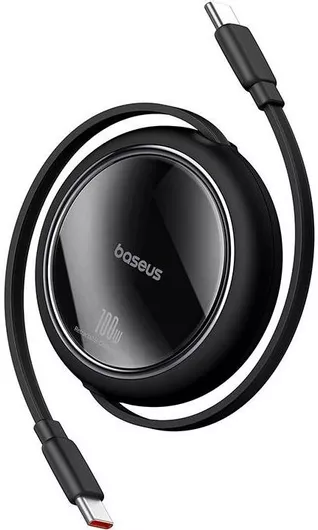Baseus Free2Draw Retractable USB 2.0 Cable USB-C male - USB-C 100W Μαύρο 1m P10364500111-00
