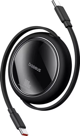 Baseus Free2Draw Retractable USB 2.0 Cable USB-C male - USB-C 100W Μαύρο 1m P10364500111-00