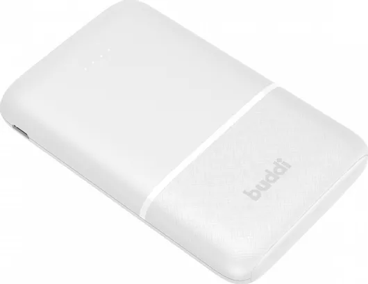 Buddi Mini Power Bank 5000mAh με 2 Θύρες USB-A & Θύρα USB-C Λευκό