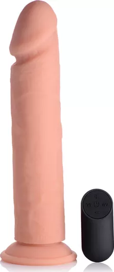 Dildo Curve Toys Δονητής Remote Control Σιλικόνης 27.9cm Flesh
