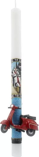 Πασχαλινή Λαμπάδα Dreamlight 24741 Ξύστρα Βέσπα Λευκό