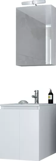 Πάγκος Μπάνιου Drop 5FVR040WH 50x41x41cm Δαπέδου Μοριοσανίδα Laccato Glossy Λευκό