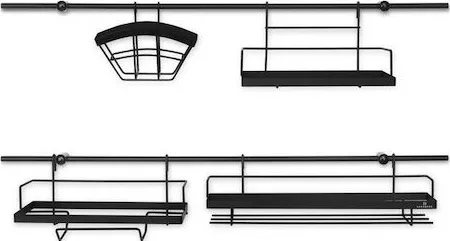 Βάση Οργάνωσης Κουζίνας Edenberg EB-8516 Σετ 16τμχ Μεταλλική Μαύρο