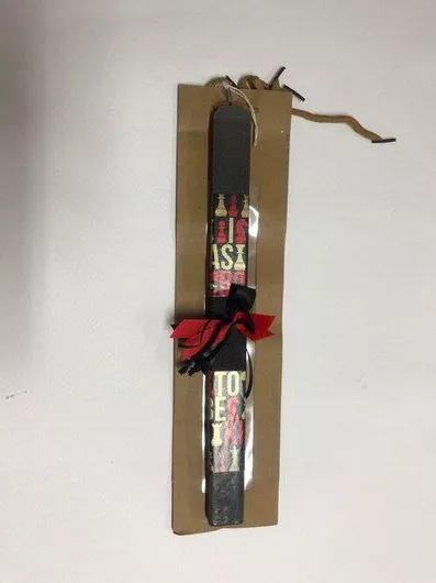 Πασχαλινή Λαμπάδα Fantom με Κορδέλα Πλακέ με Κουτί μαύρο