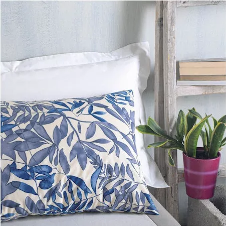 Μαξιλαροθήκες Rythmos Elein 70x50cm με Φάσα Σετ 2τμχ Μπλε