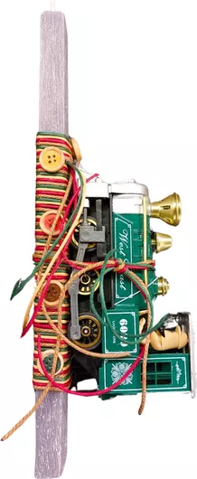 Πασχαλινή Λαμπάδα Αρωματική Ατμομηχανή Τρένου Pullback 16.5cm Γκρι