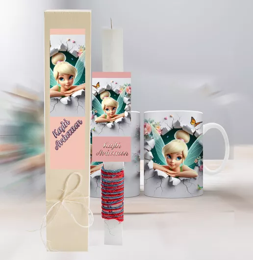 Πασχαλινή Λαμπάδα Σετ Tinker Bell με Κούπα