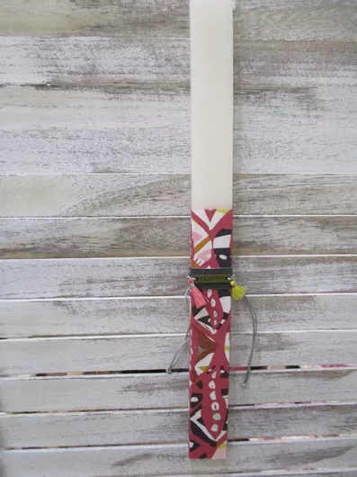 Πασχαλινή Λαμπάδα Βρέττα με Βραχιολάκι Love Λευκό