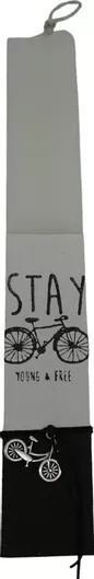Πασχαλινή Λαμπάδα Βρέττα με Στοιχείο Ποδήλατο Λευκό / Μαύρο