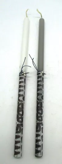 Πασχαλινή Λαμπάδα Βρέττα με Ασημί Στοιχείο Τυχαία Επιλογή Χώματος