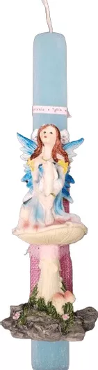 Πασχαλινή Λαμπάδα Romvous Χειροποίητη Αρωματική Σετ με Νεράιδα Πάνω σε Μανιτάρι-Ρητίνη