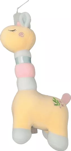 Πασχαλινή Λαμπάδα Romvous με Λούτρινο Βελουτέ Καμηλοπάρδαλη 38cm Λευκό