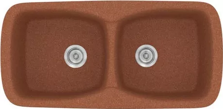 Νεροχύτης Κουζίνας Sanitec 319 Ένθετος 93x51x21cm Συνθετικός Γρανίτης Καφέ