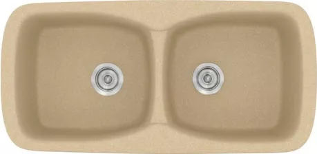 Νεροχύτης Κουζίνας Sanitec 319 Ένθετος 93x51x21cm Συνθετικός Γρανίτης Μπεζ