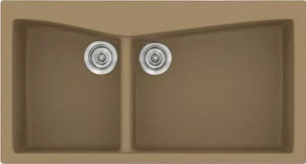 Νεροχύτης Κουζίνας Sanitec 326 Ένθετος 93x51x21cm Συνθετικός Γρανίτης Καφέ
