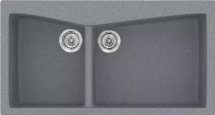 Νεροχύτης Κουζίνας Sanitec 326 Ένθετος 93x51x21cm Συνθετικός Γρανίτης Γκρι