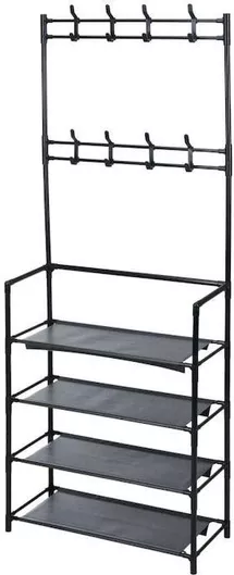 Κρεμάστρα Δαπέδου vidaXL Μεταλλική 155x60x26cm Μαύρο