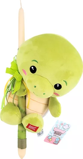 Πασχαλινή Λαμπάδα 493995-lam Σετ με Λούτρινο Χελώνα Kawaii Kuties