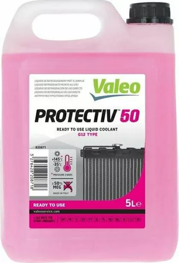 Αντιψυκτικό Παραφλού Valeo Protectiv 50 Ψυγείου Αυτοκινήτου G12 -35°C Κόκκινο 5lt