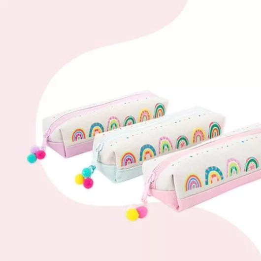 Trend Haus Κασετίνα Βαρελάκι με 1 Θήκη Ροζ 1τμχ Διάφορα Χρώματα