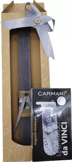 Πασχαλινή Λαμπάδα Romvous Αρωματική με Leonardo Da Vinci Σελιδοδείκτη Carmani 30cm Γκρι