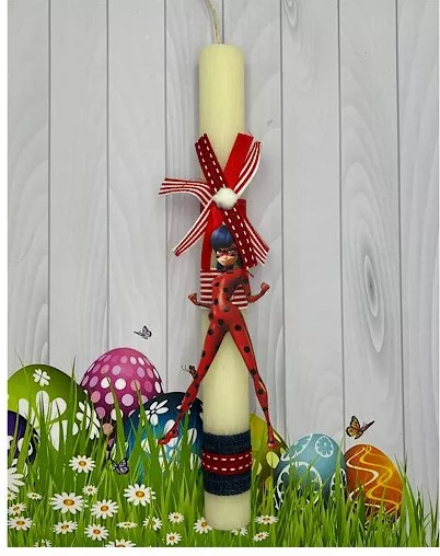 Πασχαλινή Λαμπάδα Aggelography Αρωματική με Στολίδι Lady Bag Εκρού