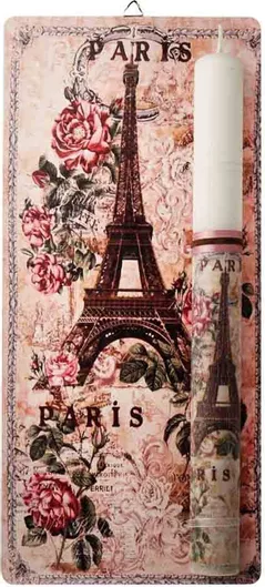 Πασχαλινή Λαμπάδα Χειροποίητη Καδράκι Αϊφελ