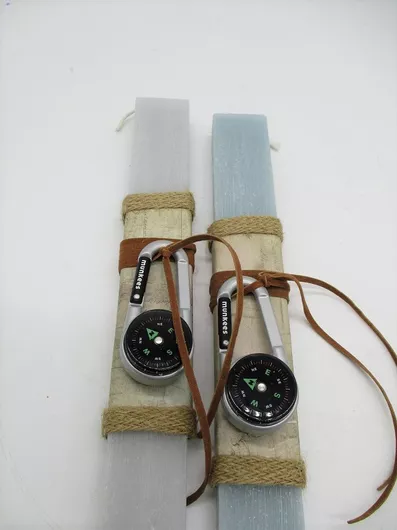 Πασχαλινή Λαμπάδα Munkees με Καραμπίνερ Πυξίδα & Θερμόμετρο Τυχαία Επιλογή Χρώματος