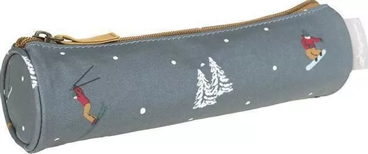 Sophie Allport Skiing Κασετίνα Βαρελάκι με 1 Θήκη Γαλάζιο 1τμχ