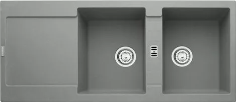 Νεροχύτης Κουζίνας Franke 3140022135 από Συνθετικό Γρανίτη Ένθετος 116x50x20cm Γκρι