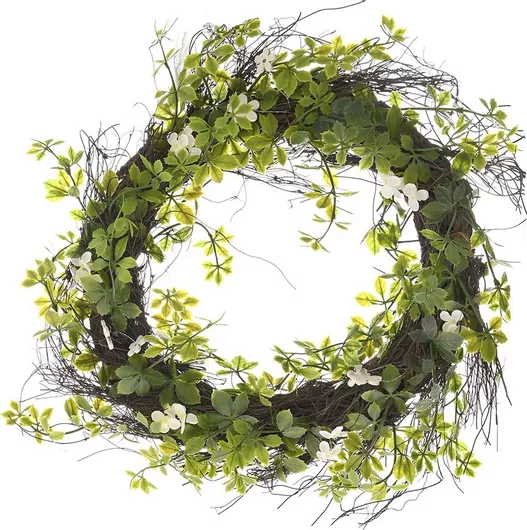 Πασχαλινό Στεφάνι Iliadis Ξύλινο με Λουλούδια 32cm