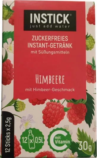 Χυμός σε Σκόνη Instick Raspberry 12 Sticks X 2.5gr