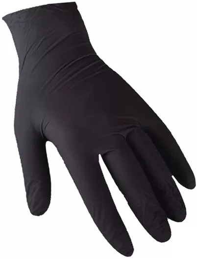 Γάντια Βινυλίου Intertan Χωρίς Πούδρα Μαύρο Σετ 100τμχ