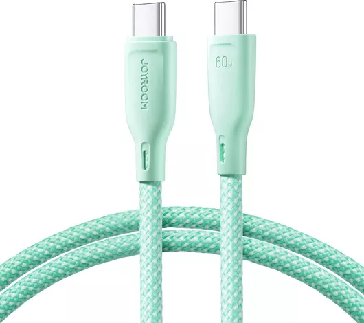 Joyroom Multi-color Series Sa34-cc3 USB 2.0 Cable USB-C male - USB-C 60W Πράσινο 1m