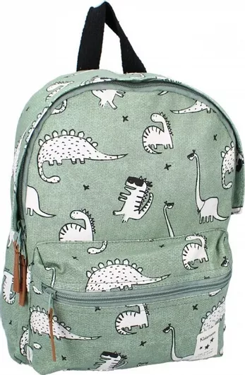 Σχολική Τσάντα Νηπιαγωγείου Kidzroom Dino χρώμα 23x8x31cm Πράσινο