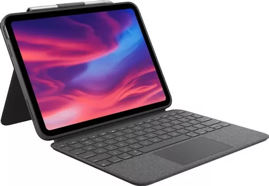 Logitech Combo Touch Flip Cover Πλαστικό με Πληκτρολόγιο Αγγλικά UK Oxford Grey iPad 2022 10.9''