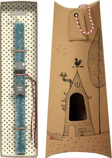 Πασχαλινή Λαμπάδα Synchronia Αστεράκι Τιρκουάζ