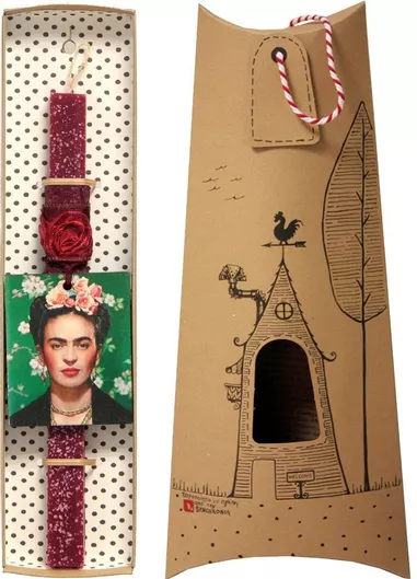 Πασχαλινή Λαμπάδα Synchronia Frida Kahlo Πράσινο