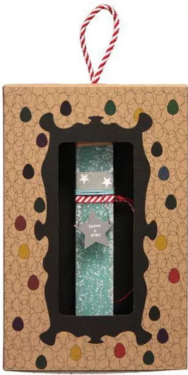 Πασχαλινή Λαμπάδα Synchronia Αστεράκι Γκρι / Τιρκουάζ