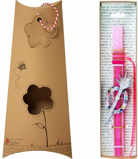 Πασχαλινή Λαμπάδα Synchronia Σετ με Κλιπ Μαλλιών Ροζ