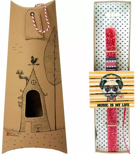 Πασχαλινή Λαμπάδα Synchronia Παλέτα Σουβέρ Κόκκινο