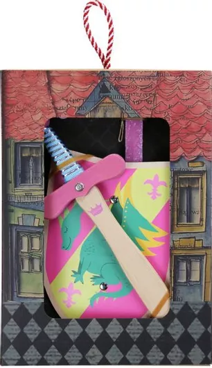 Πασχαλινή Λαμπάδα Synchronia Ασπίδα & Σπαθί Πριγκίπισσα Ροζ