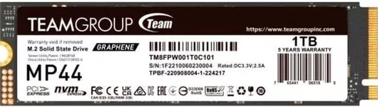 SSD TeamGroup MP44 Graphene 1TB M.2 NVMe PCI Express 4.0