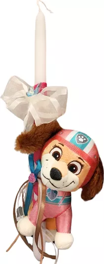 Πασχαλινή Λαμπάδα με Λούτρινο Liberty Paw Patrol 25cm Λευκό